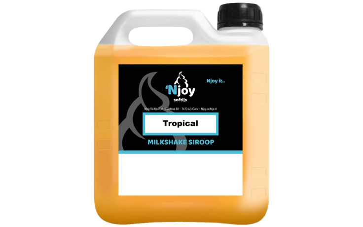 Njoy milkshakesiroop tropical 1 x 2 L