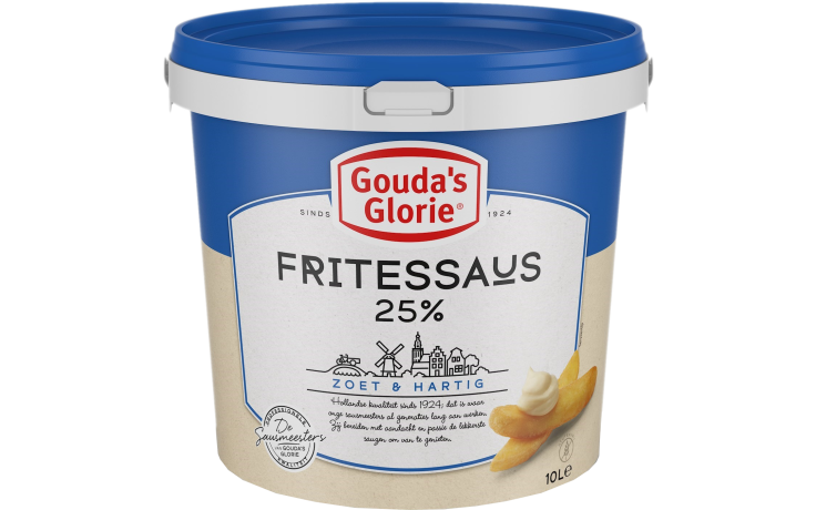 Gouda's glorie fritessaus blauw 25% emmer 1 x 10 L