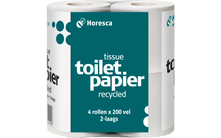 Toiletpapier 2 laags tissue neutraal 200 vel 12 x 4 ST