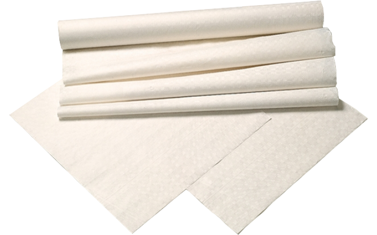 Tork damast papier tafelrol wit 1 x 100 M
