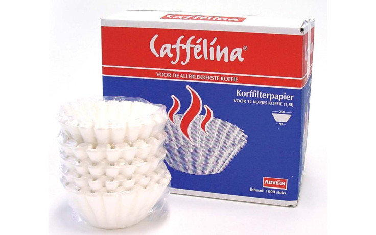 Caffelina korffilter 9/25cm bruin 4 x 250 ST