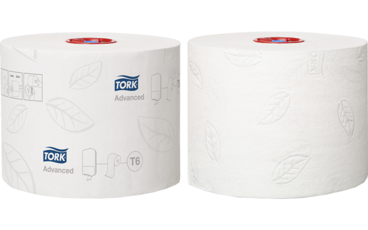 Tork toiletpapier 2 laags mid-size wit t6 advanced 1 x 27 ST