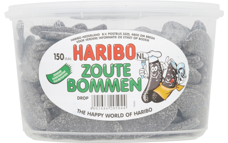 Haribo zoute bommen 1 x 150 ST