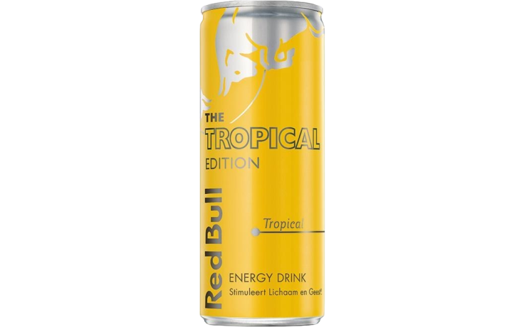 Red Bull energydrink tropical blik tray 12 x 25 CL