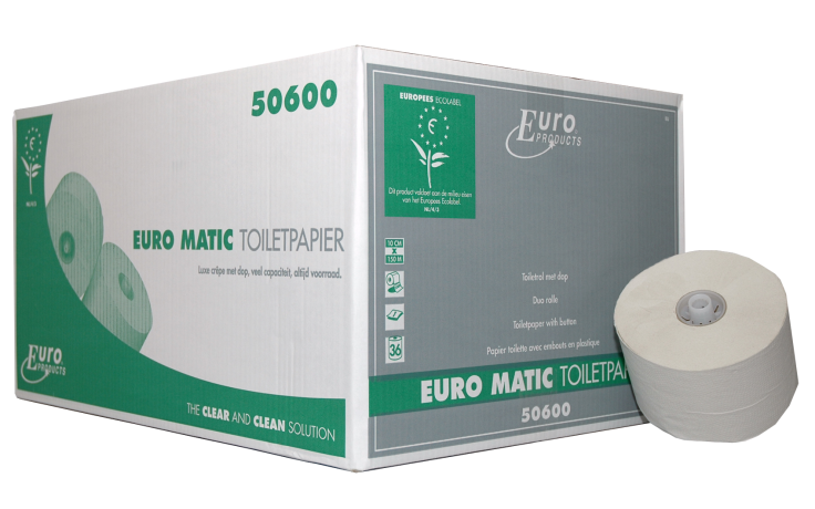 Euro products toiletpapier luxe crepe met dop 1 x 36 ST