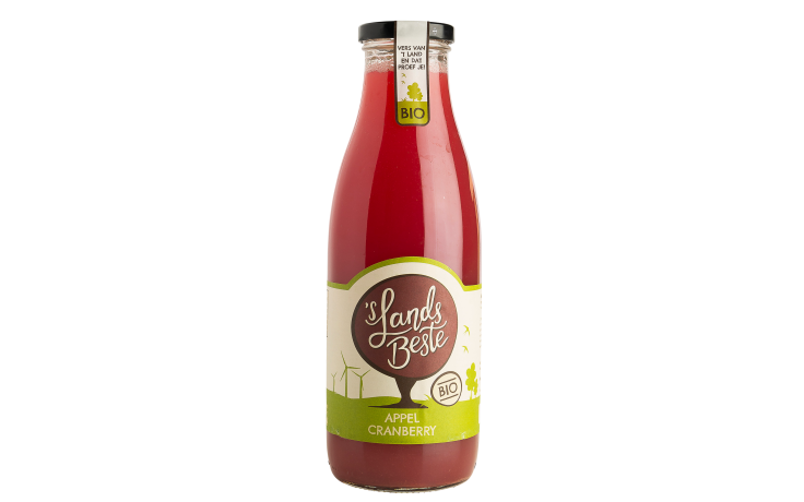 sLandsbeste appel-cranberrysap bio gls 6 x 75 CL