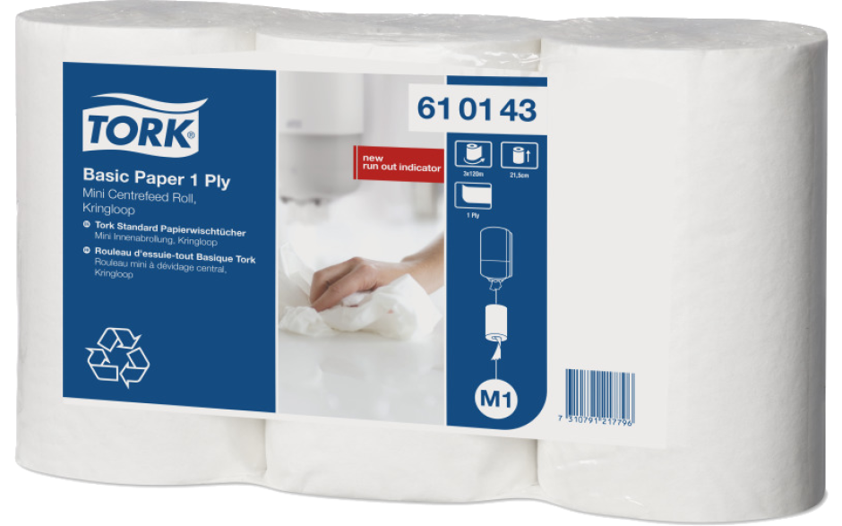 Tork poetspapier mini centerfeed m1 3 x 120 M