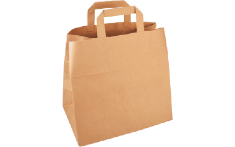 Conpax papieren draagtas bruin middel 26x17x25cm 1 x 250 ST