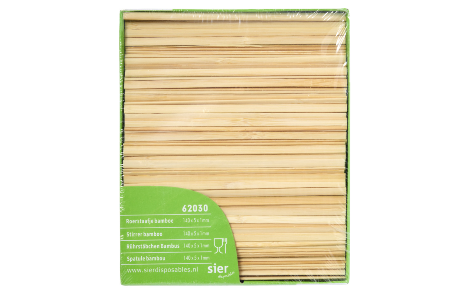 Sier houten roerstaafje 14cm 12 x 1000 ST