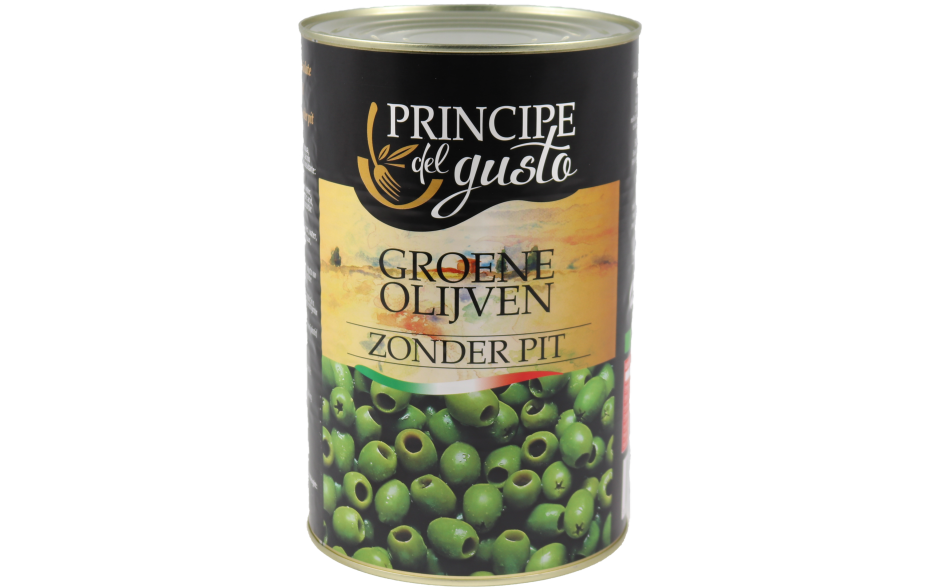 Principe del gusto groene olijven zonder pit 1 x 5 kg