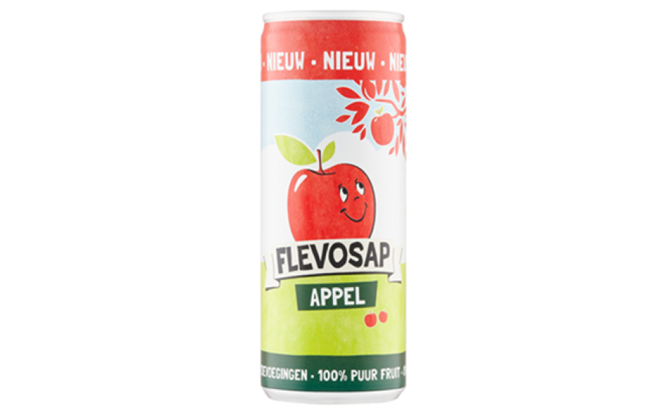 Flevosap appelsap blik 12 x 250 ML