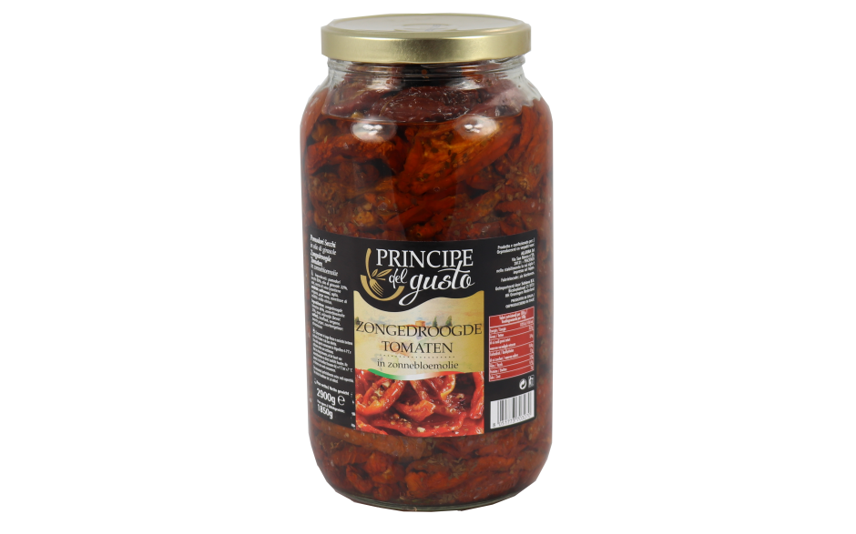 Principe del gusto zongedroogde tomaten op olie 1 x1,5 L