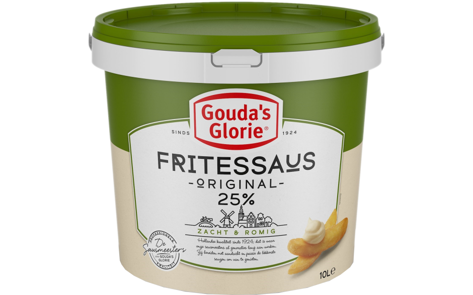 Gouda's glorie fritessaus groen 25% emmer 1 x 10 L