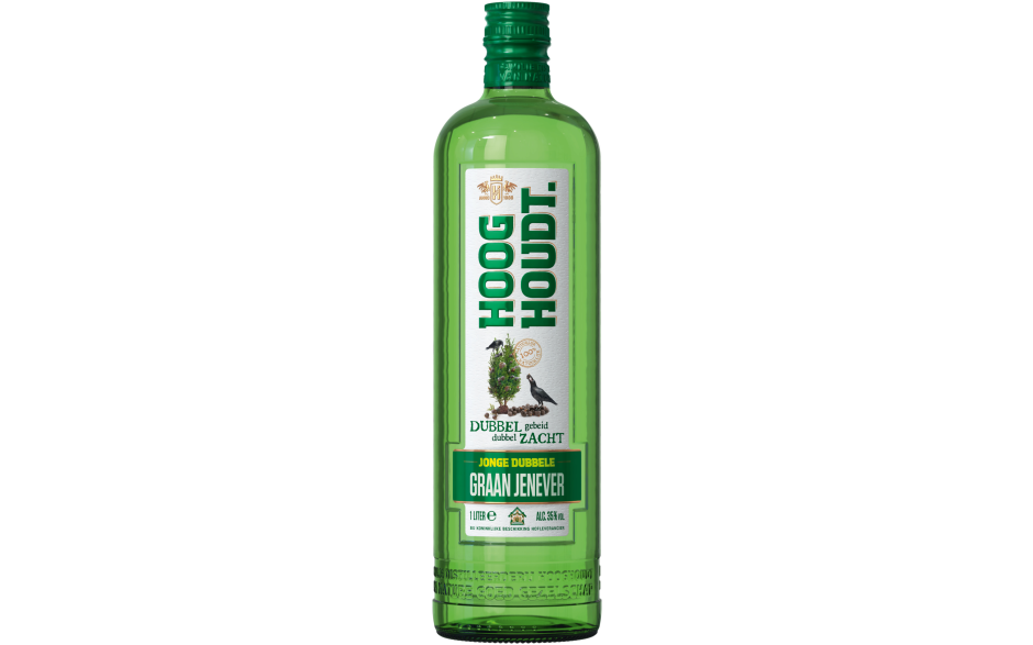 Hooghoudt jonge dubbele graanjenever 1 x 1 L