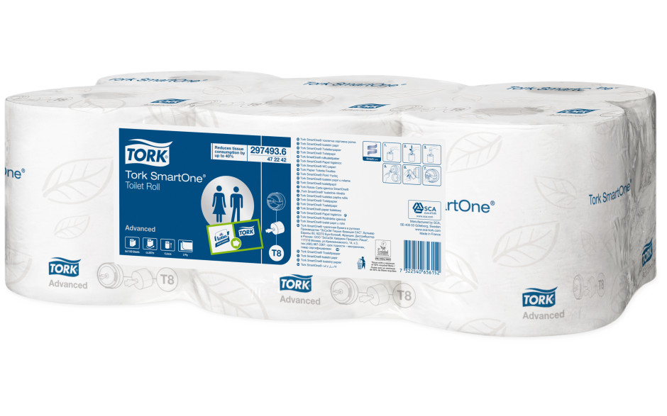 Tork toiletpapier rol 2 laags 6 x 207 M